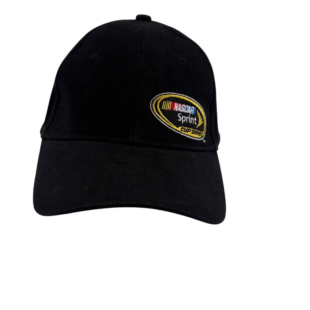 NASCAR Baseball Cap Mens OSFM Black Sprint Cup Series‎ Racing Hat Adjustable